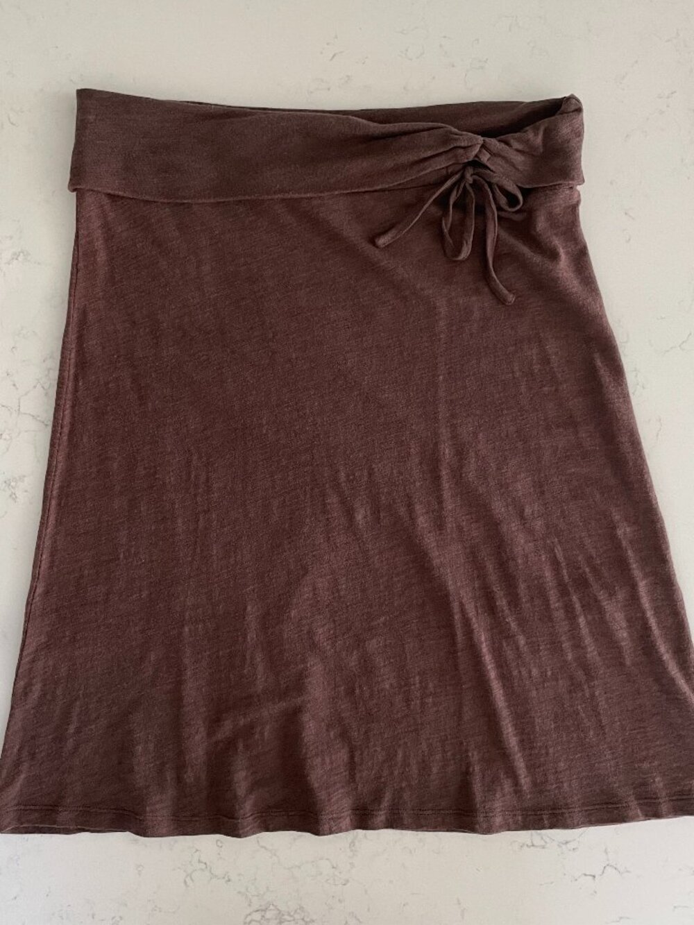 Echo Verde Eco Organic Ethical Bohemian Lightweight A-Line Skirt Brown Sz S